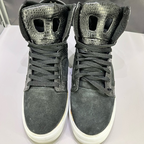 Supra Shoes | Supra Skytop 2 Black Sued Gator | Color: Black/White | Size: 9.5 | Awdohert9's Closet